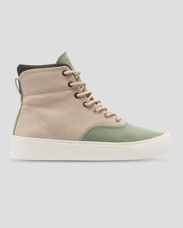 Converse Jungle Cloth Skidgrip Brune Grøn Sko Danmark - Converse Høje Sneakers Dame - 98236PMDC